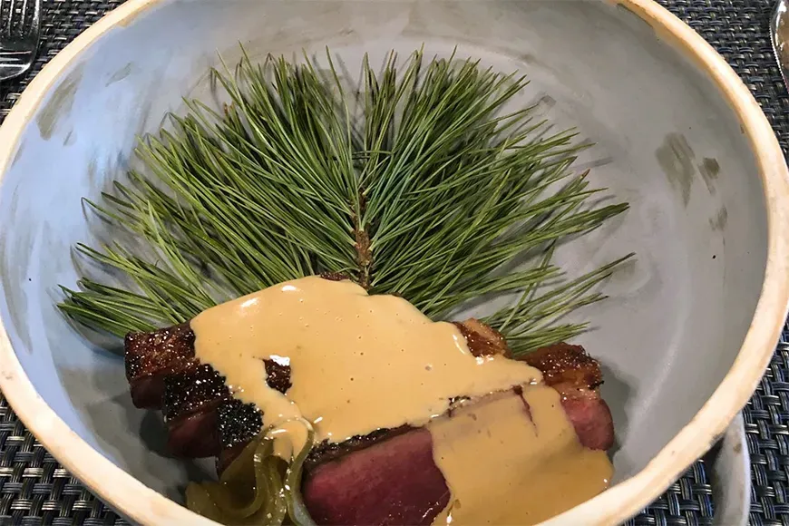 meal at indigo houston.